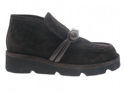 lorena paggi - Boots 62250 - DAIM MARRON FONCÉ