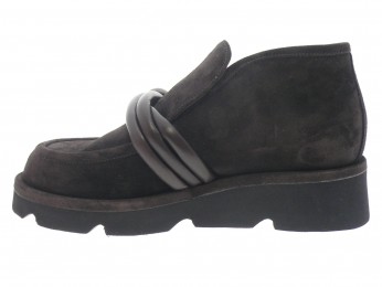 lorena paggi - Boots 62250 - DAIM MARRON FONCÉ