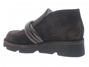 lorena paggi - Boots 62250 - DAIM MARRON FONCÉ