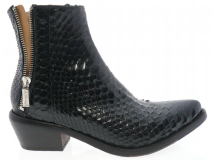la bottega di lisa - Boots 4532 - PYTHON NOIR