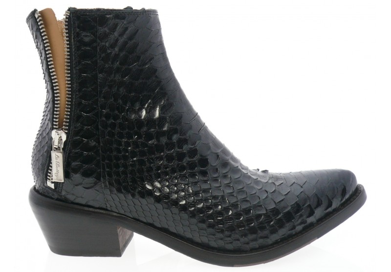 la bottega di lisa - Boots 4532 - PYTHON NOIR