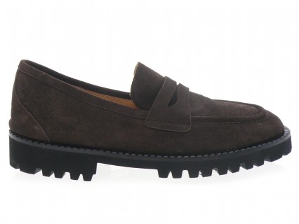 la bottega di lisa - Mocassin 5551 - DAIM MARRON FONCÉ