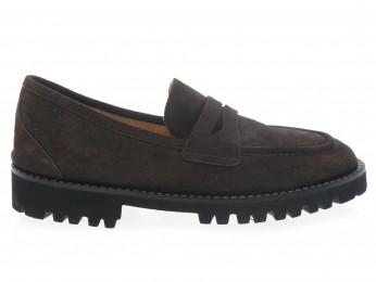 la bottega di lisa - Mocassin 5551 - DAIM MARRON FONCÉ