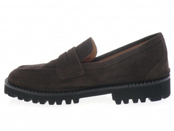 la bottega di lisa - Mocassin 5551 - DAIM MARRON FONCÉ