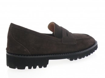 la bottega di lisa - Mocassin 5551 - DAIM MARRON FONCÉ