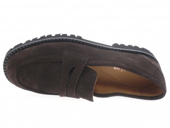la bottega di lisa - Mocassin 5551 - DAIM MARRON FONCÉ