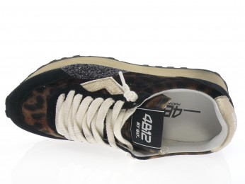 4b12 - Sport VINTAGE RUN - NOIR LEOPARD