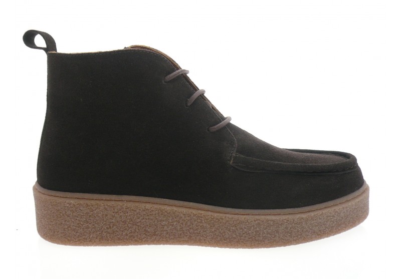 sms - Boots VALKA - DAIM MARRON FONCÉ