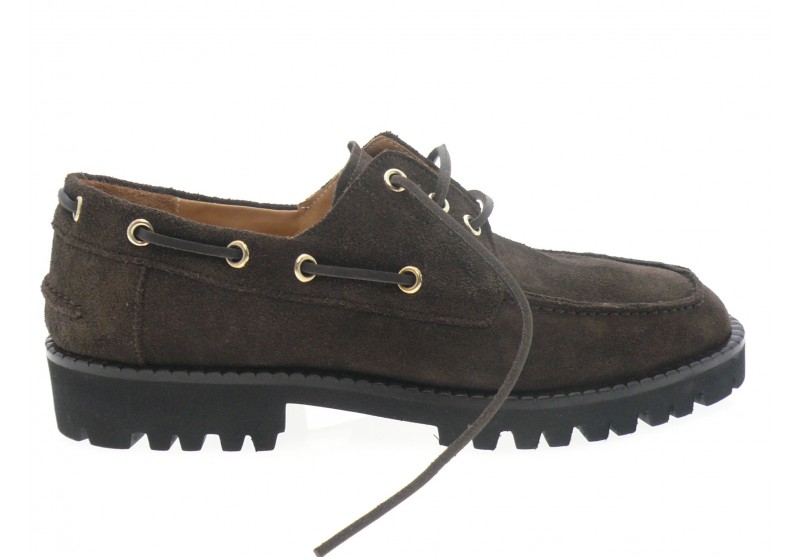 la bottega di lisa - Derby 6316 - DAIM MARRON FONCÉ
