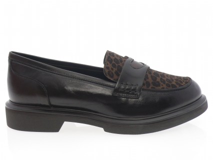 Reqins - Mocassin JACK - MARRON LEOPARD
