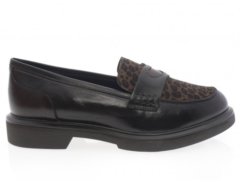 Reqins - Mocassin JACK - MARRON LEOPARD