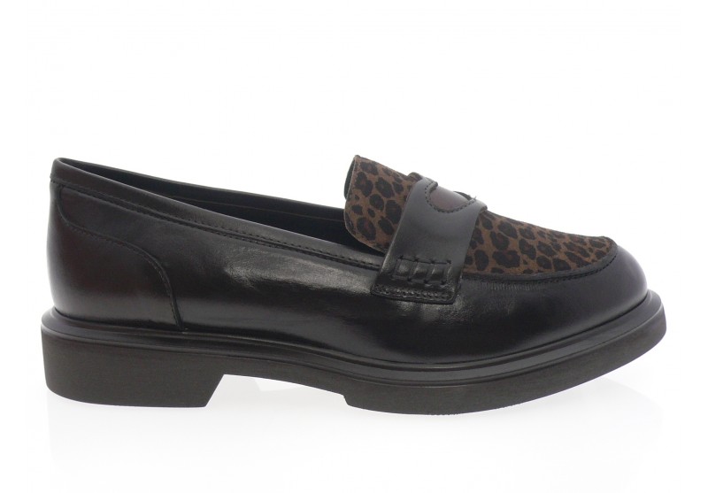 Reqins - Mocassin JACK - MARRON LEOPARD