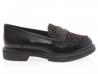 Reqins - Mocassin JACK - MARRON LEOPARD