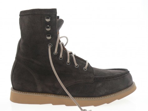 vassanelli - Boots DAVID - DAIM MARRON FONCÉ