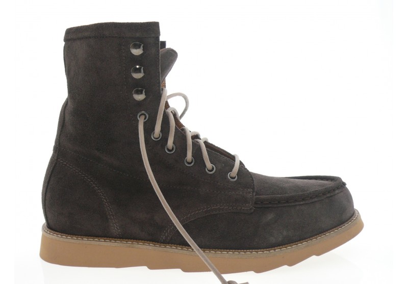 vassanelli - Boots DAVID - DAIM MARRON FONCÉ