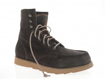 vassanelli - Boots DAVID - DAIM MARRON FONCÉ