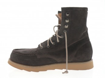 vassanelli - Boots DAVID - DAIM MARRON FONCÉ